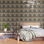 Antique 17th Century Verdure Bird Forest French Tapestry Wallpaper Gallery Image 3