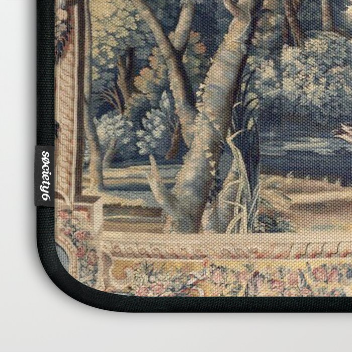Antique 17th Century Verdure Bird Forest French Tapestry Laptop Sleeve Gallery Image 3