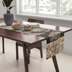 Antique 17th Century Verdure Bird Forest French Tapestry Table Runner Gallery Image 2