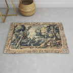 Antique 17th Century Verdure Bird Forest French Tapestry Rug Gallery Image 1