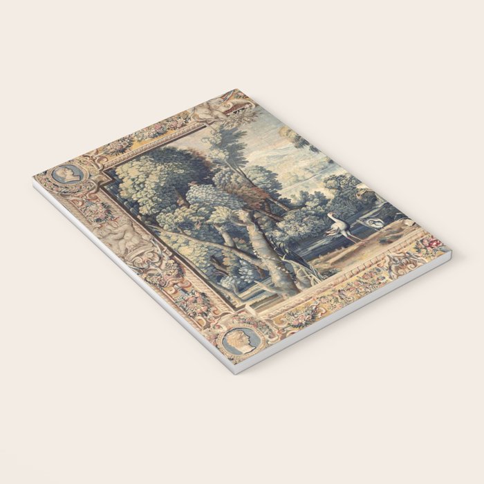 Antique 17th Century Verdure Bird Forest French Tapestry Notebook Gallery Image 3