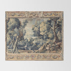 Antique 17th Century Verdure Bird Forest French Tapestry Throw Blanket Gallery Image 2