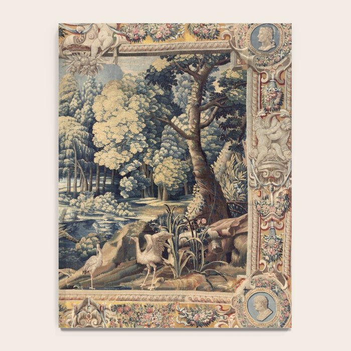 Antique 17th Century Verdure Bird Forest French Tapestry Notebook Gallery Image 4