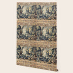 Antique 17th Century Verdure Bird Forest French Tapestry Wallpaper Gallery Image 2