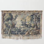 Antique 17th Century Verdure Bird Forest French Tapestry Wall Hanging Gallery Image 1