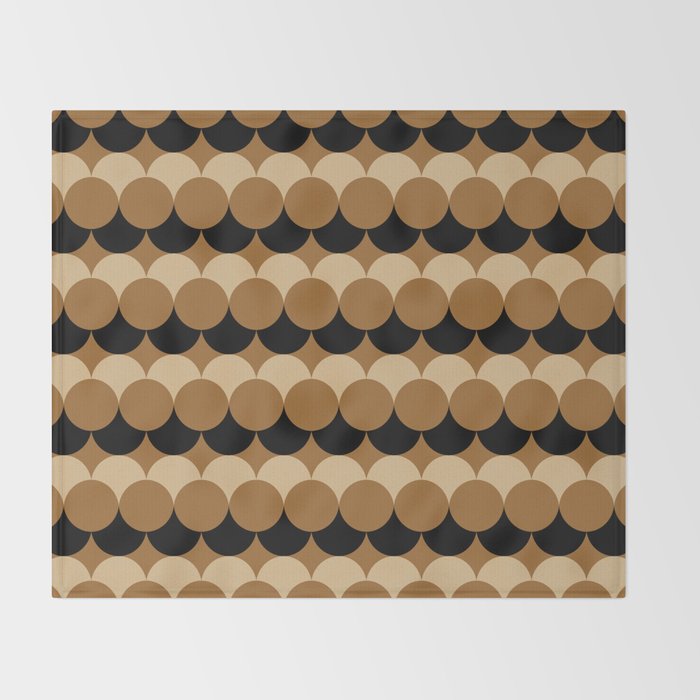 Retro Circular Pattern XXVII Throw Blanket Gallery Image 2