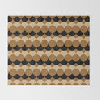 Retro Circular Pattern XXVII Throw Blanket Gallery Image 2