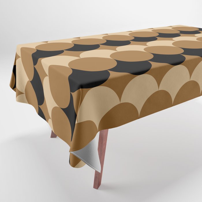 Retro Circular Pattern XXVII Tablecloth Gallery Image 1