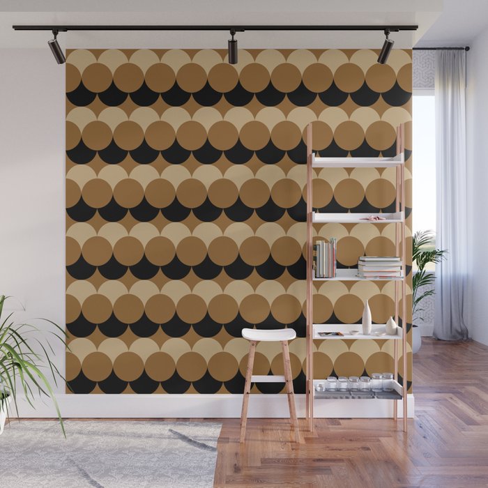 Retro Circular Pattern XXVII Wall Mural Gallery Image 1