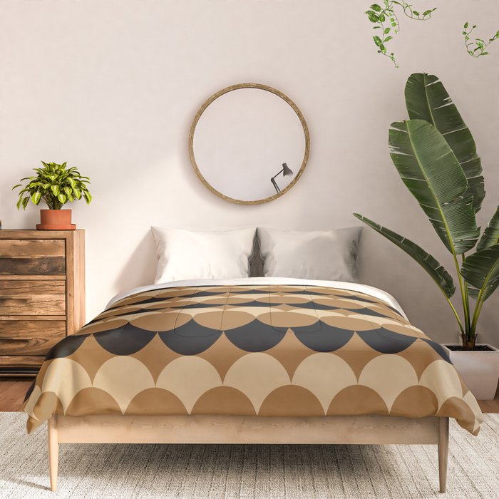 Retro Circular Pattern XXVII Comforter Gallery Image 3