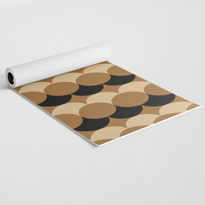 Retro Circular Pattern XXVII Yoga Mat Gallery Image 2