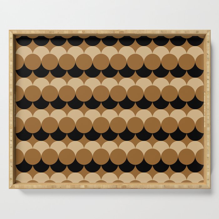 Retro Circular Pattern XXVII Serving Tray Gallery Image 1