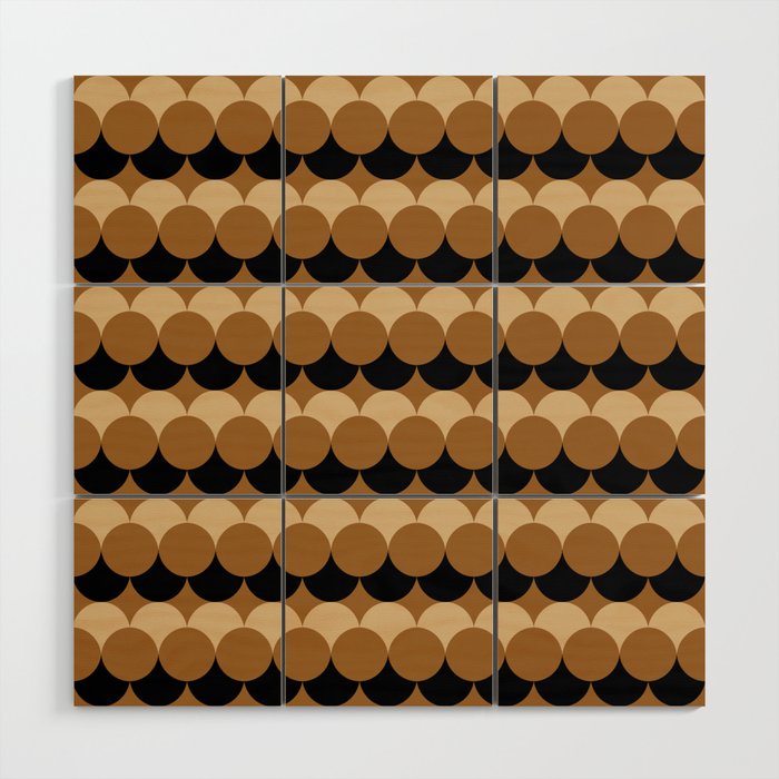 Retro Circular Pattern XXVII Wood Wall Art Gallery Image 1