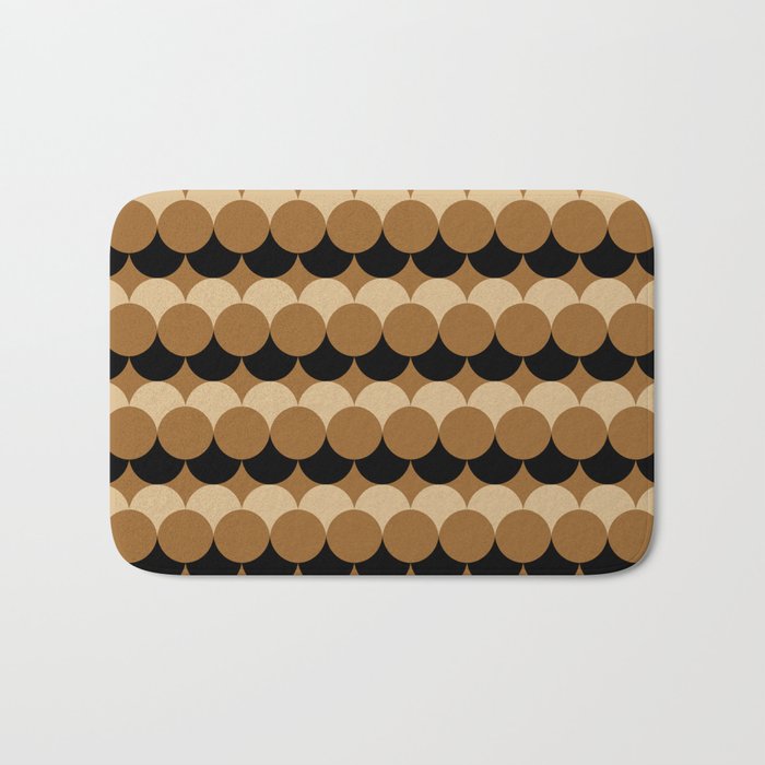 Retro Circular Pattern XXVII Bath Mat Gallery Image 1