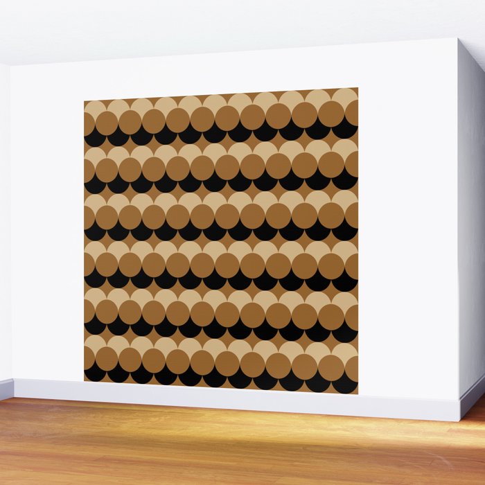 Retro Circular Pattern XXVII Wall Mural Gallery Image 2