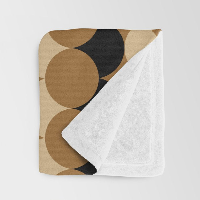Retro Circular Pattern XXVII Throw Blanket Gallery Image 3