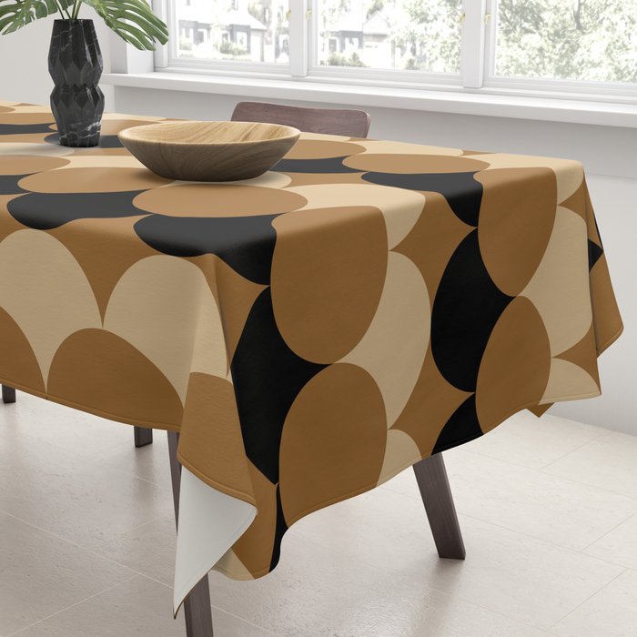 Retro Circular Pattern XXVII Tablecloth Gallery Image 3
