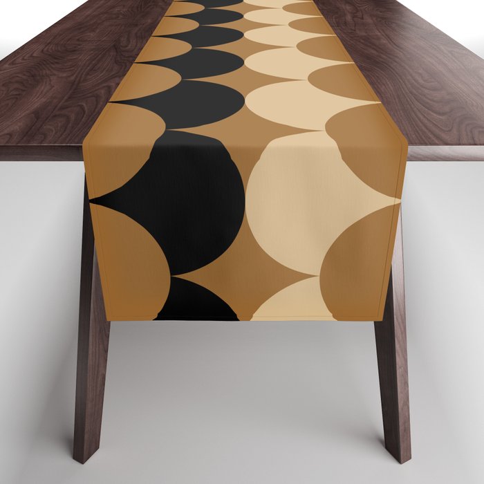 Retro Circular Pattern XXVII Table Runner Gallery Image 1