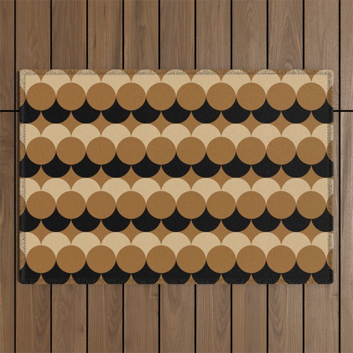 Retro Circular Pattern XXVII Outdoor Rug Gallery Image 1