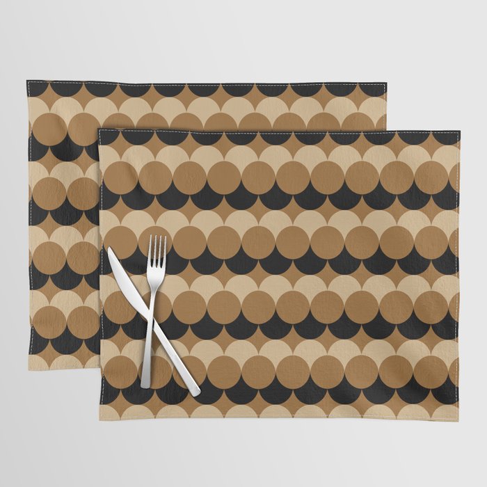Retro Circular Pattern XXVII Placemat Gallery Image 1
