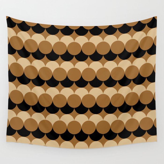 Retro Circular Pattern XXVII Wall Tapestry Gallery Image 4