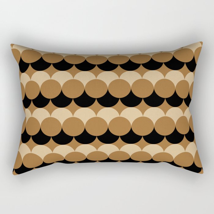 Retro Circular Pattern XXVII Rectangular Pillow Gallery Image 1