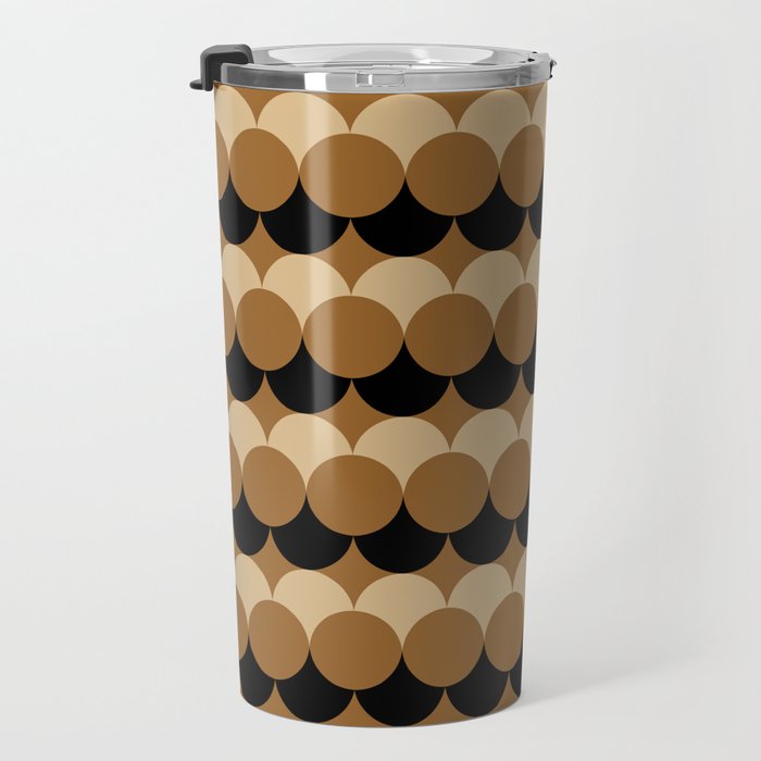 Retro Circular Pattern XXVII Travel Mug Gallery Image 3