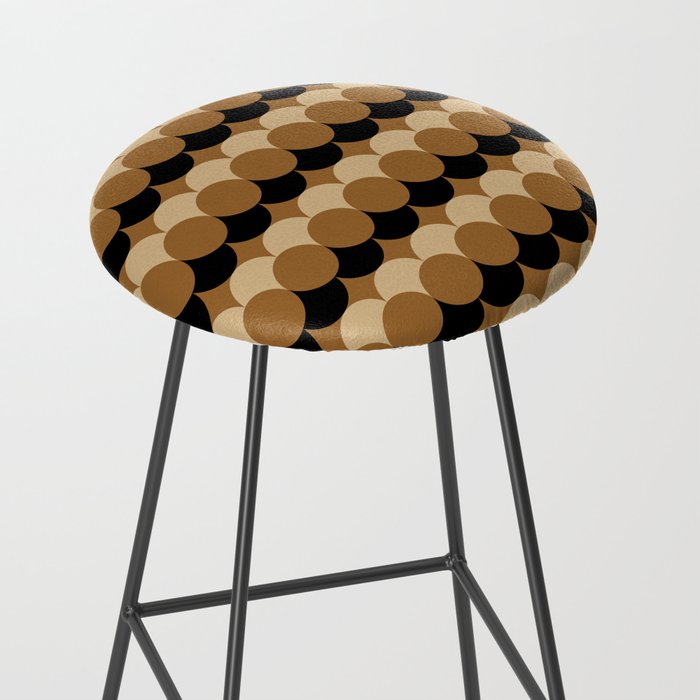 Retro Circular Pattern XXVII Stool Gallery Image 2