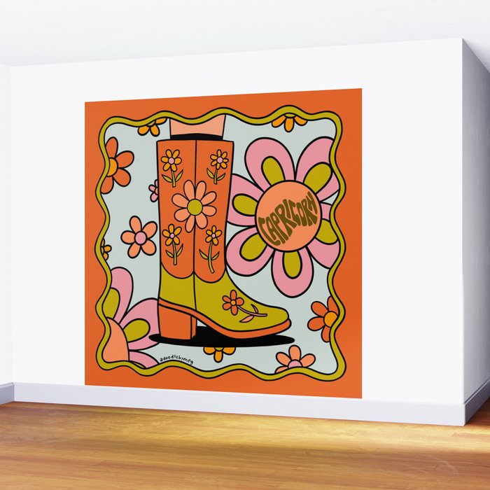 Capricorn Groovy Boot Wall Mural Gallery Image 2