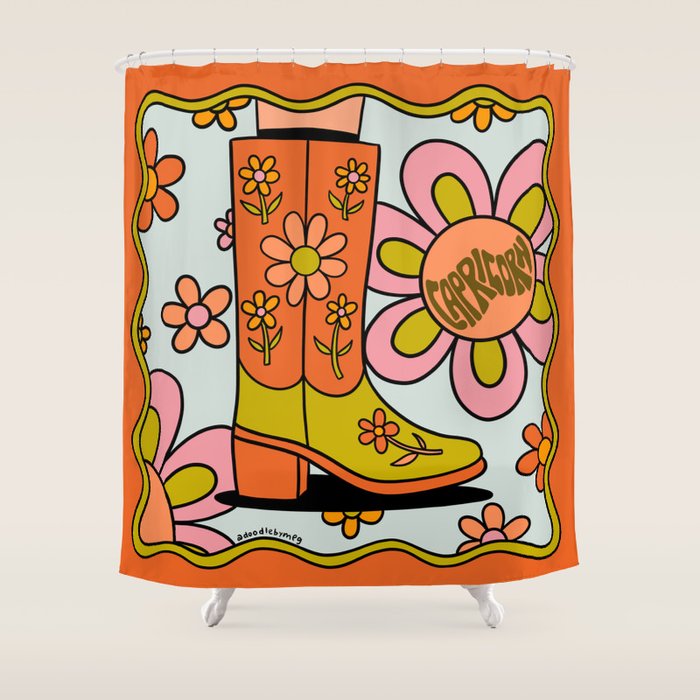Capricorn Groovy Boot Shower Curtain Gallery Image 1