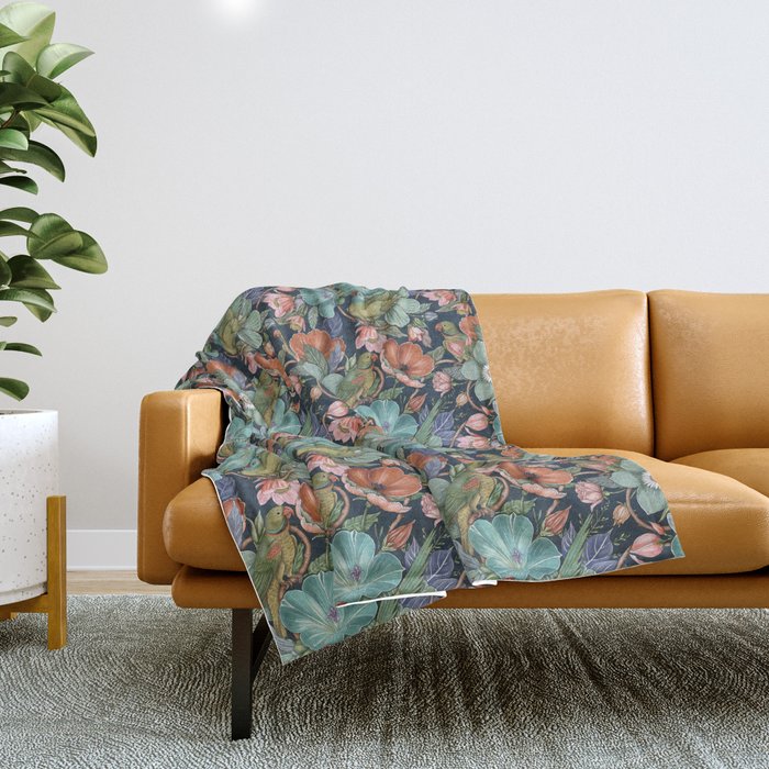 Birdsong Garden Delight Throw Blanket Gallery Image 1