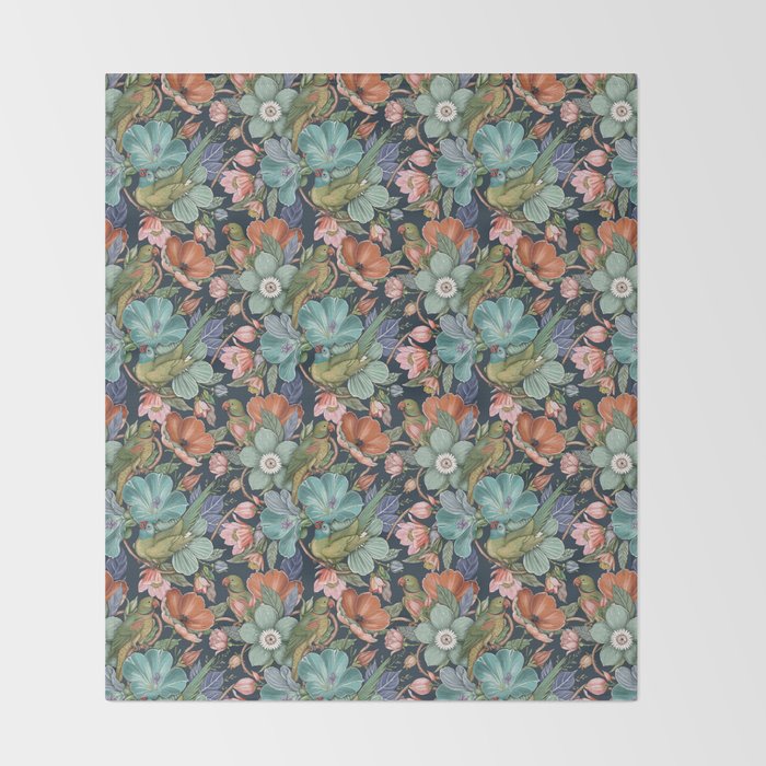 Birdsong Garden Delight Throw Blanket Gallery Image 2