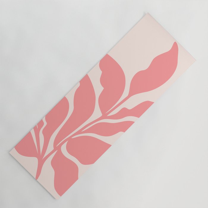 Pink Plant Abstract Landscape Yoga Mat Gallery Image 1