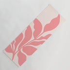 Pink Plant Abstract Landscape Yoga Mat Gallery Image 1