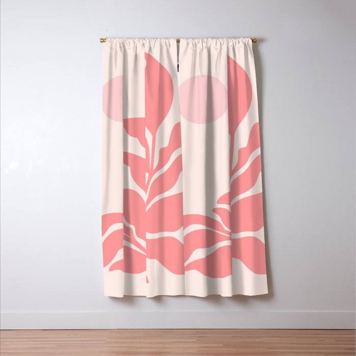 Pink Plant Abstract Landscape Window Curtain Gallery Image 3