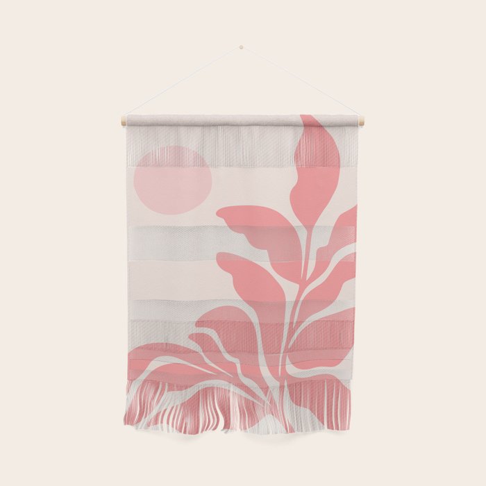 Pink Plant Abstract Landscape Wall Hanging Gallery Image 1