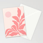 Pink Plant Abstract Landscape Stationery Card Gallery Image 2