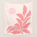 Pink Plant Abstract Landscape Wall Tapestry Gallery Image 4