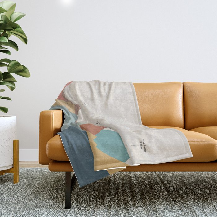 Cat Landscape 115: Himeowlaya Throw Blanket Gallery Image 1