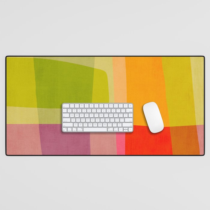 Mid-Century Modern Abstract Shapes II Desk Mat Gallery Image 1
