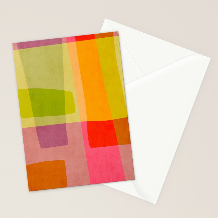 Mid-Century Modern Abstract Shapes II Stationery Card Gallery Image 2
