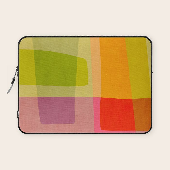 Mid-Century Modern Abstract Shapes II Laptop Sleeve Gallery Image 1