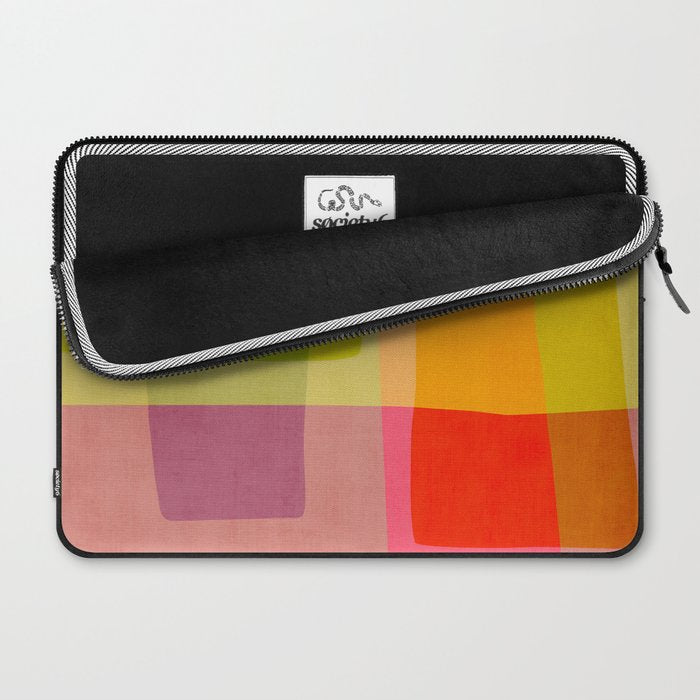 Mid-Century Modern Abstract Shapes II Laptop Sleeve Gallery Image 2