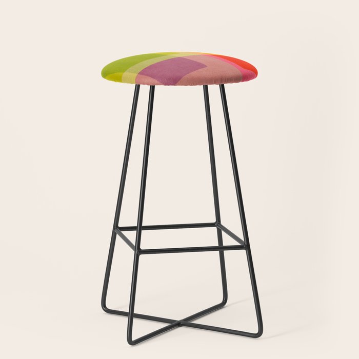 Mid-Century Modern Abstract Shapes II Stool Gallery Image 1