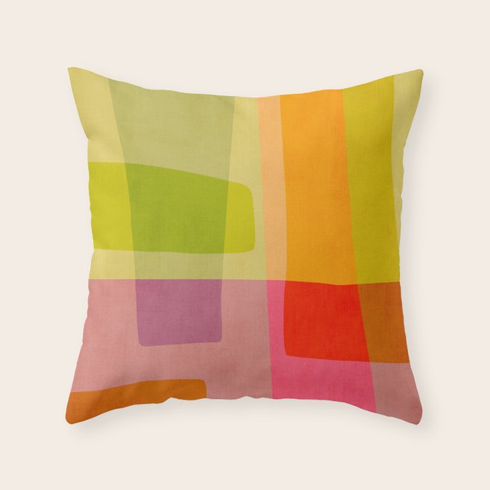 Mid-Century Modern Abstract Shapes II Throw Pillow Gallery Image 6