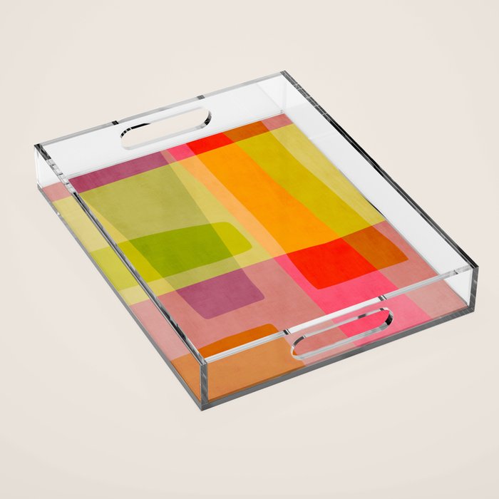 Mid-Century Modern Abstract Shapes II Acrylic Tray Gallery Image 1