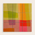 Mid-Century Modern Abstract Shapes II Wood Wall Art Gallery Image 1
