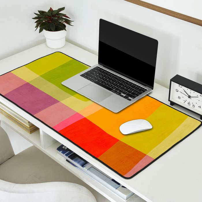 Mid-Century Modern Abstract Shapes II Desk Mat Gallery Image 2