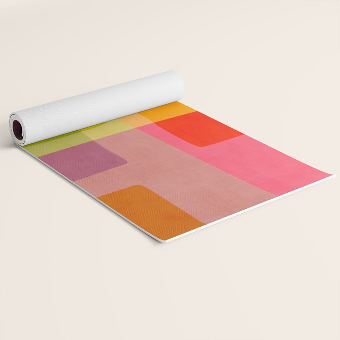 Mid-Century Modern Abstract Shapes II Yoga Mat Gallery Image 2