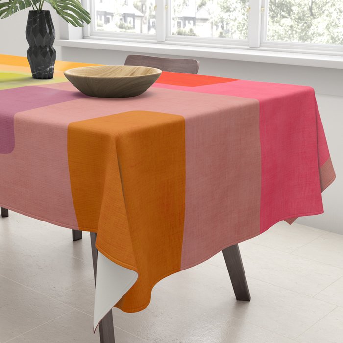 Mid-Century Modern Abstract Shapes II Tablecloth Gallery Image 3